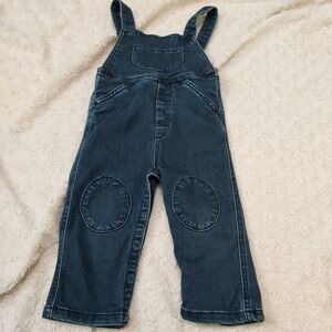 Hanna Andersson Blue Denim Overalls 85 (2T) Farmer Western Unisex